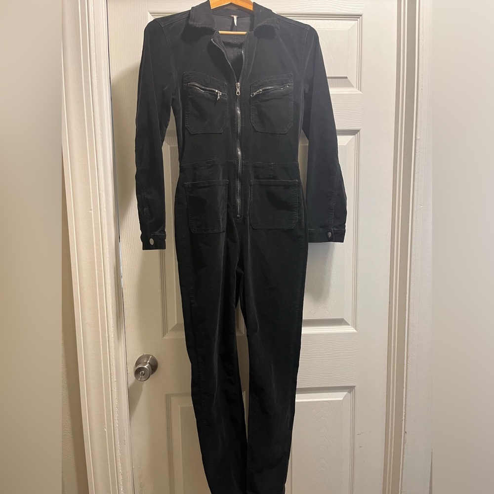 Free people Lennox jumpsuit black corduroy